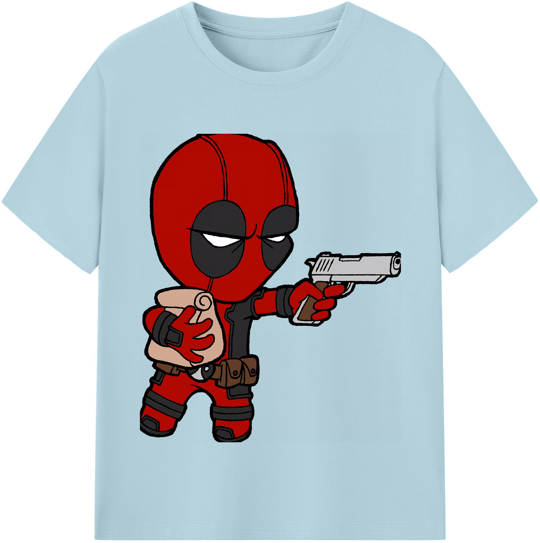 （画像用） Deadpool デッドプール 綿100％半袖Tシャツ（フロントプリント）